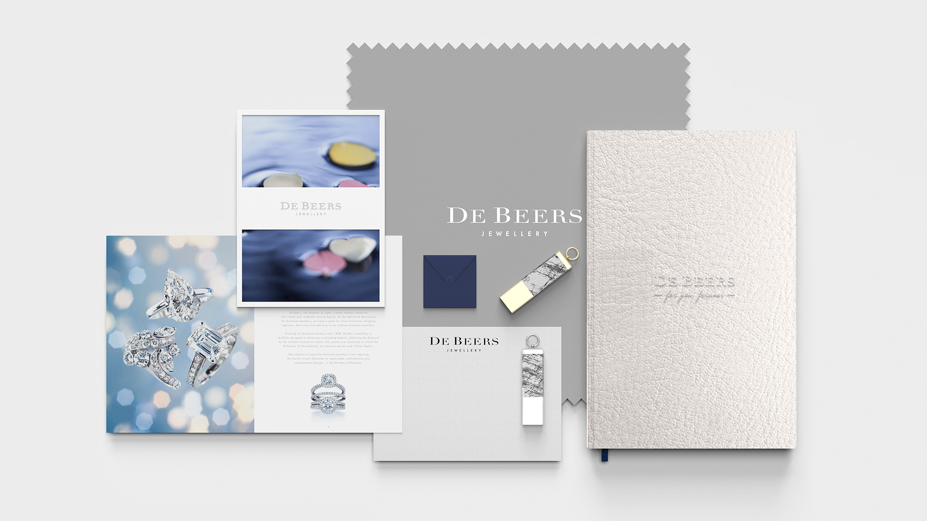 DeBeers Luxury Brand Engagement VIP Printed Marketing Materials and Contents