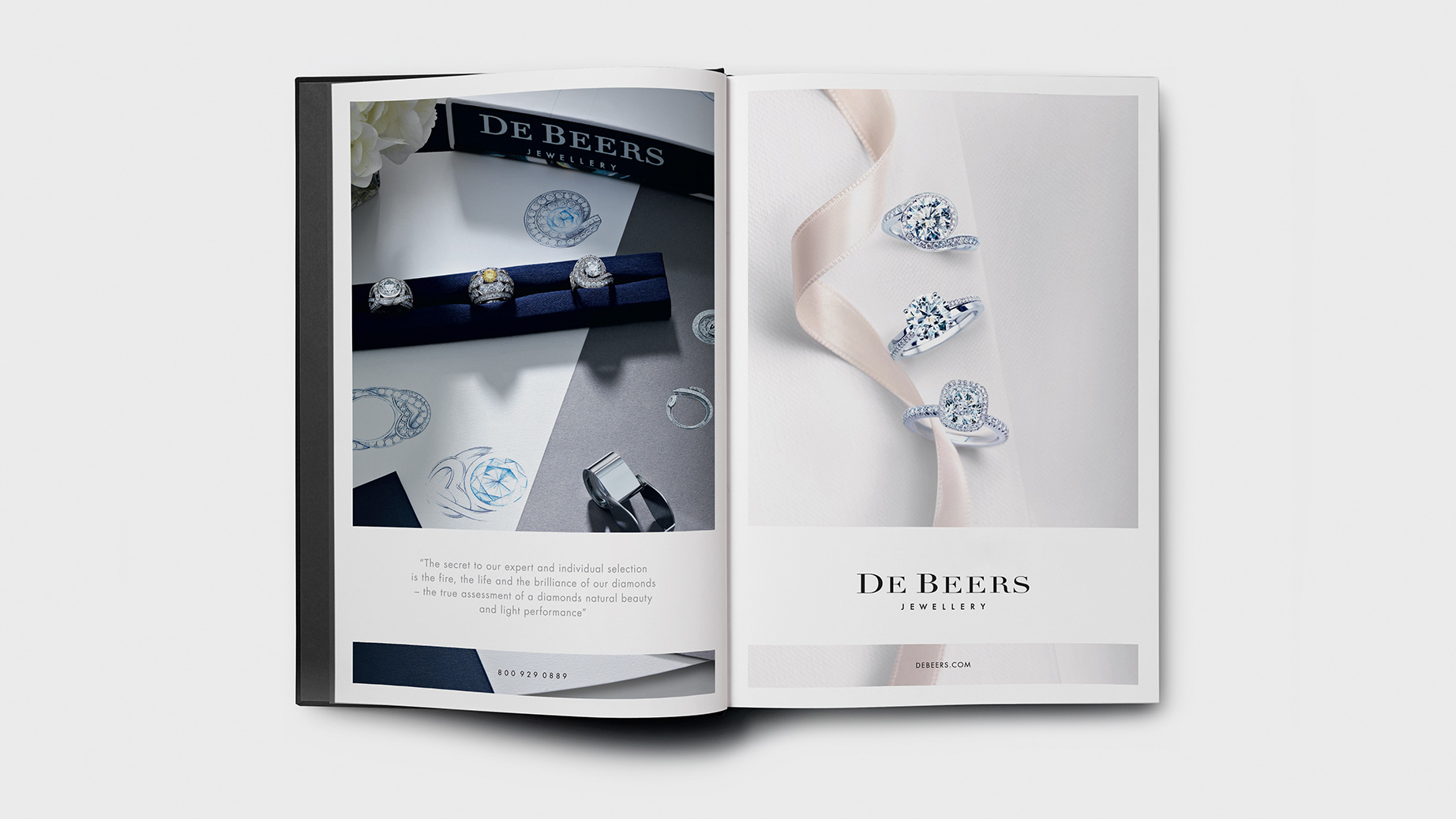 DeBeers Luxury Brand Engagement VIP Printed Catalog