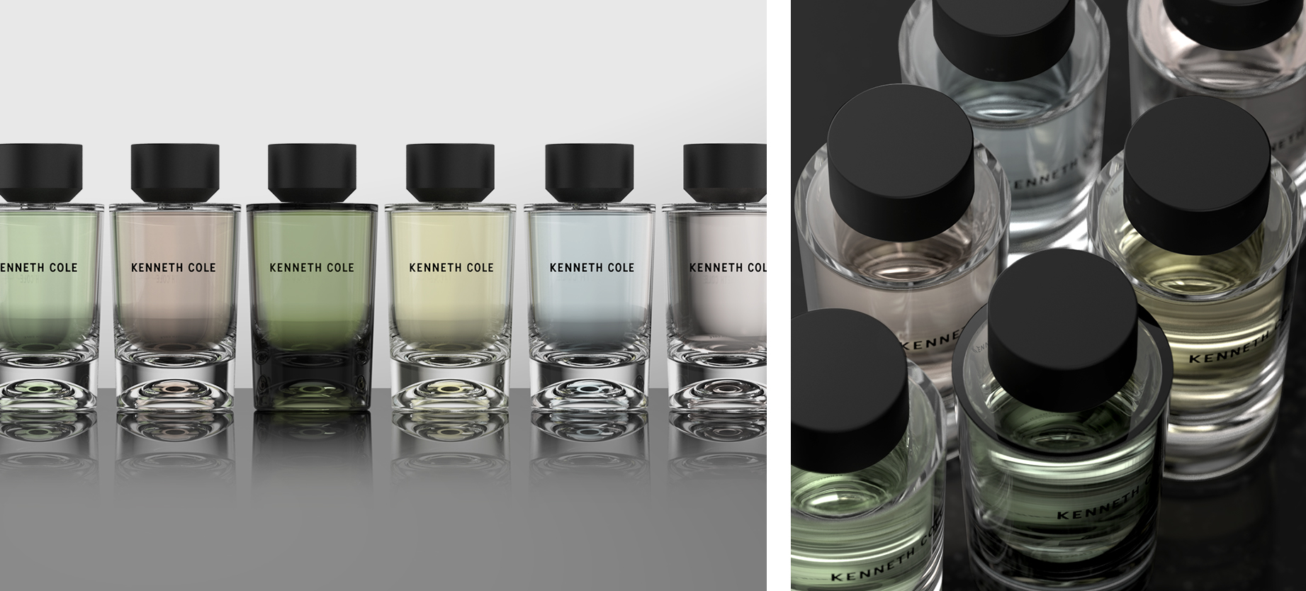 Kenneth Cole for him for her Bottle Detail and Packaging