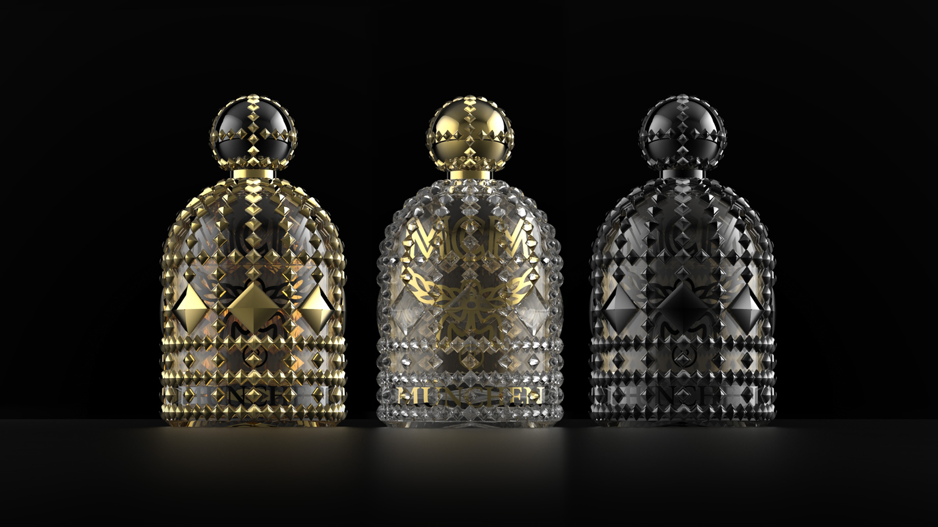 MCM Fragrance, Pyramid Stud Brand Signature, Bottle Design